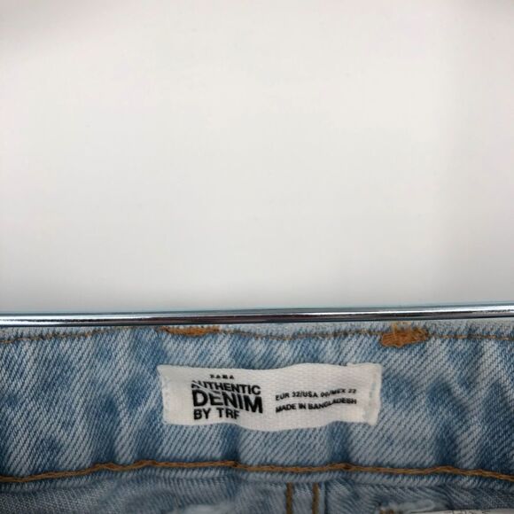 🆕 ZARA Hi Rise Hot Pant Denim Short Yellow Tuxedo Stripe NWT - Picture 7 of 7